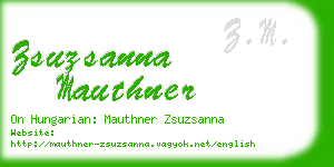 zsuzsanna mauthner business card